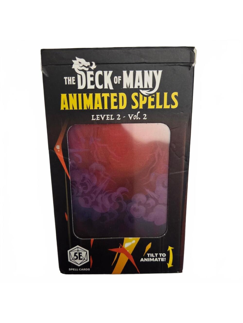 The Deck of Many Animated Spells Level 2 Vol 2 D&D Cards Open Box Incomplete